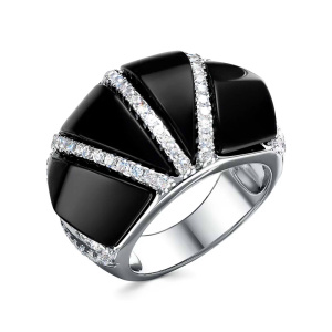 Кольцо R39709-BR_KO_OX_WG (Ag 925)