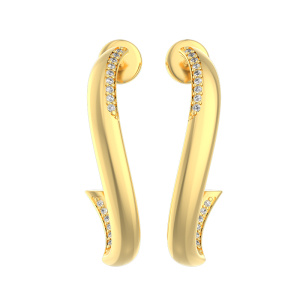 Серьги c бриллиантами 9701806 (Au 585)