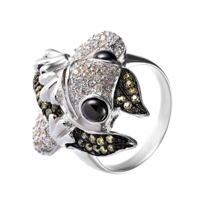 Кольцо R110160B_OX_001_WG (Ag 925)