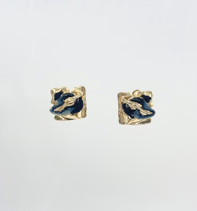 Серьги Graziella Foglia11-Blue-EA-Y (Ag 925)