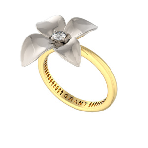 Кольцо с бриллиантами 9101800 (Au 585)