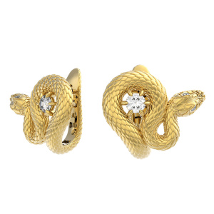 Серьги c бриллиантами 9601868 (Au 585)