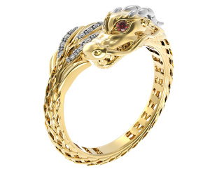 Кольцо с бриллиантами 9106939 (Au 585)