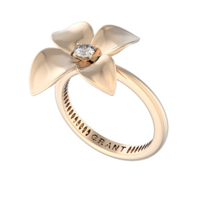 Кольцо с бриллиантами 0101800 (Au 585)