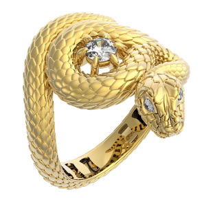 Кольцо с бриллиантами 9101868 (Au 585)