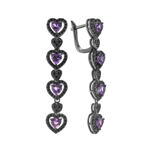 Серьги YE01947_SR_AM_SP_BLK (Ag 925)