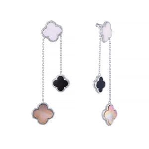 Серьги SY-363873-E_SR_OX_SH_WG (Ag 925)