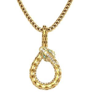 Подвеска с бриллиантами 9804661 (Au 585)