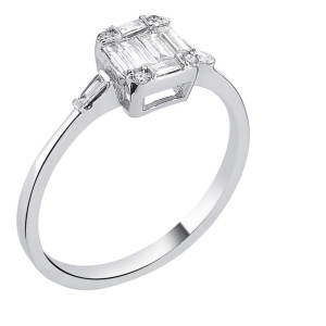 Кольцо с бриллиантами 413-2B (Au 585)