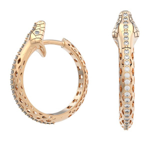 Серьги c бриллиантами 0601680 (Au 585)