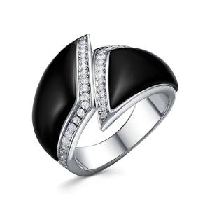 Кольцо SR40150_KO_OX_WG (Ag 925)