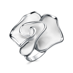 Кольцо SR39972-BY_KO_ENAM_WG (Ag 925)