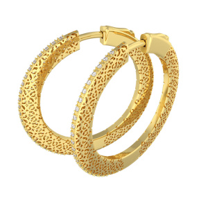 Серьги с бриллиантами 9601844 (Au 585)